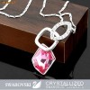 LANTISOR placat cu ARGINT cu piatra SWAROVSKI(l011)(Poza REALA)