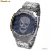 40% Reducere ! CEAS -Geneva Gents Crystal Silver Tone Bracelet/Blue Dial