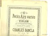 Partitura:Charles Dancla - Petits Airs varies pour violon...