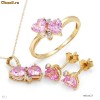 Lantisoare  set{Lantisor, Cercei, Inel} -  Diamonds and Sapphires