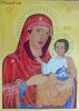 icoane pe blat de lemn pictate in tempera