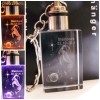 Breloc cristal cu gravura laser si LED  zodiac Capricorn
