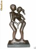 statueta bronz pe soclu marmura