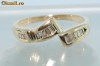 verigheta/inel aur galben 14K diamante naturale cognac 0,26CT