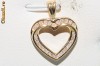 superba inimioara aur galben 14K cu diamante naturale 0,40CT