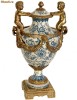 AMFORA PORTELAN CRAQUELE SI BRONZ # 5126 AMFORA PORTELAN CRAQUELE SI BRONZ # 5126