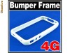 BUMPER SILICON IPHONE 4 4G WHITE!HUSA TOC CARCASA!REZISTENTA