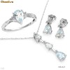 Excelent cadou! Attractive Jewelry set -  Diamonds and Cr. Sapphires