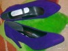 Pantofi cu toc inalt,casual,piele naturala, marimea 35.5, UK3, NOU culoarea MOV