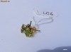 CERCEI placati cu aur ornati cu 1.40 carate PERIDOT naturale cu certificat