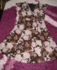 Rochie Stil Matase, Noua, Cu Trandafiri; M:38!