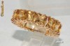 Inel banda ETERNITY ornata cu 8.4CT TOPAZE oranj naturale