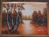 tablou (semnat) - PASARI IN PADURE