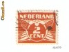 OLANDA timbru vechi de 20 centi / 1929 , circulat