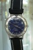 Ceas dama Calvin Wood, quartz, bratara, bratara neagra piele, cadran rotund, original, folosit, rezistent la apa  - SUPER