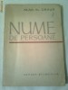 NUME DE PERSOANE  ~ Acad. AL. GRAUR