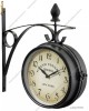 CEAS DE PERETE ORNAMENTAL CU 2 FETE CEAS GARA RAILWAY STATION EXTERIOR GRADINA BAR NEW YORK