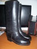 CIZME MILITARE DE OFITER , DIN PIELE 100% , MARIMEA 40 , ARE ANUL STANTAT ANUL 1963 .