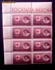 Bloc de 8 buc -- crucea rosie , serviciul prizonierilor de razboi  MNH