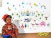 Set autocolante pentru copii  (wall stickers) Printesa si Castel pentru perete (caleasca, zane, unicorn, strajeri, etc) - by babygraphics