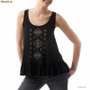 Bluza maieu Debardeur, negru cu imprimeu