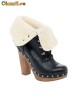 Ghete botine cu blanita si toc asos