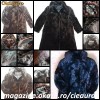 HAINA FASHION de DAMA BLANA NATURALA URS NEGRU UNICAT FOARTE MOALE si CALDUROASA LUNGA ELEGANTA