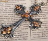 Colier superb-VINTAGE RETRO- din bronz,CROSS