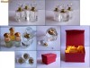 3 sticlute pt parfum, cristal masiv + bronz + alama + BONUS
