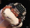 inel aur alb 10K cu diamante albe si albastre 1.1 ct.  SJ Birminghan