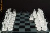 Set Sah Transparent Plexiglass Sticla Model deosebit cadou ideal
