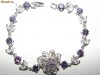 Bratara placata 925 cu ametist si topaz