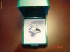 Inel placat cu aur alb cu cristale swarovski si perla - bijuterii handmade mireasa