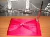 Carte de oaspeti nunta/ guest book/ carte de impresii/ caiet cu pix, de culoare rosie, cu inimioare
