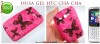 HUSA ROZ GEL - SILICON MODEL FLUTURI HTC CHACHA CHA CHA - TRANSPORT GRATUIT