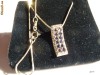 Colier aur 14k  cu diamante si tanzanit by FPJ