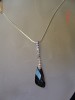 Pandantiv cristal swarovski silver night 23 mm - bijuterii handmade mireasa