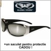 Ochelari de soare Ten Flash cu oglinda, unisex, produsi de Global Vision - SUA ; Cadou : un saculet pentru protectie !
