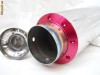 toba sport din inox cu capat ars si silencer reglabil culoare ROSIE  model AT