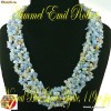 Colier, salba, margele cu Blue  Agate Natural, 119gr, 46cm