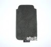 Husa Piele Telefon Mobil ( 12 x 6,7 ) cm Neagra
