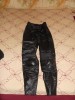 pantaloni de piele pentru motor cu fermoar de prindere