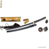 KATANA RHIU MANGA BLACK SABIE JAPONEZA ORIGINALA OTEL CARBON F. ASCUTITA+Cutie Transport+Kit Curatare/Montare+Husa
