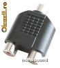 Adaptor 1 RCA mama - 2 RCA mama, plastic, mono Sal Home AC 18K