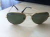 OCHELARI SOARE RAYBAN - RAY BAN Aviator 3025 polarizati 58[]14 - rama aurie lentila verde