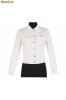 Jacheta jeans alba cu maneca lunga. la_Jacheta jeans alba dj-028_me - alb