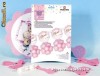 Decoratiune botez fetite din baloane inimioare roz Kit BABY GIRL 2,30 metri