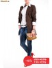 Sacou TinaR stofa dungi BY-1003 Beige