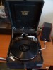 GRAMOFON LA VOIX DE SON MAITRE , ANUL 1940 . MODEL  Phonographe Valise 102 , FUNCTIONEAZA