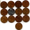 SUA - lot 26 buc. x 1 cent - ani diferiti din 1927 pana in 2003 - pret per lot (in imagini apar 25 piese - cumparatorul va primi 26 piese)